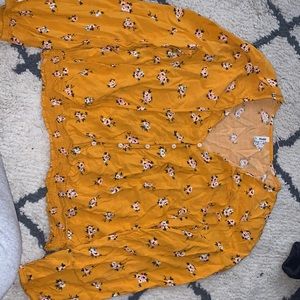 Floral yellow top